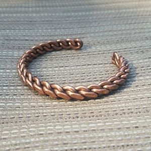 Copper braided bracelet